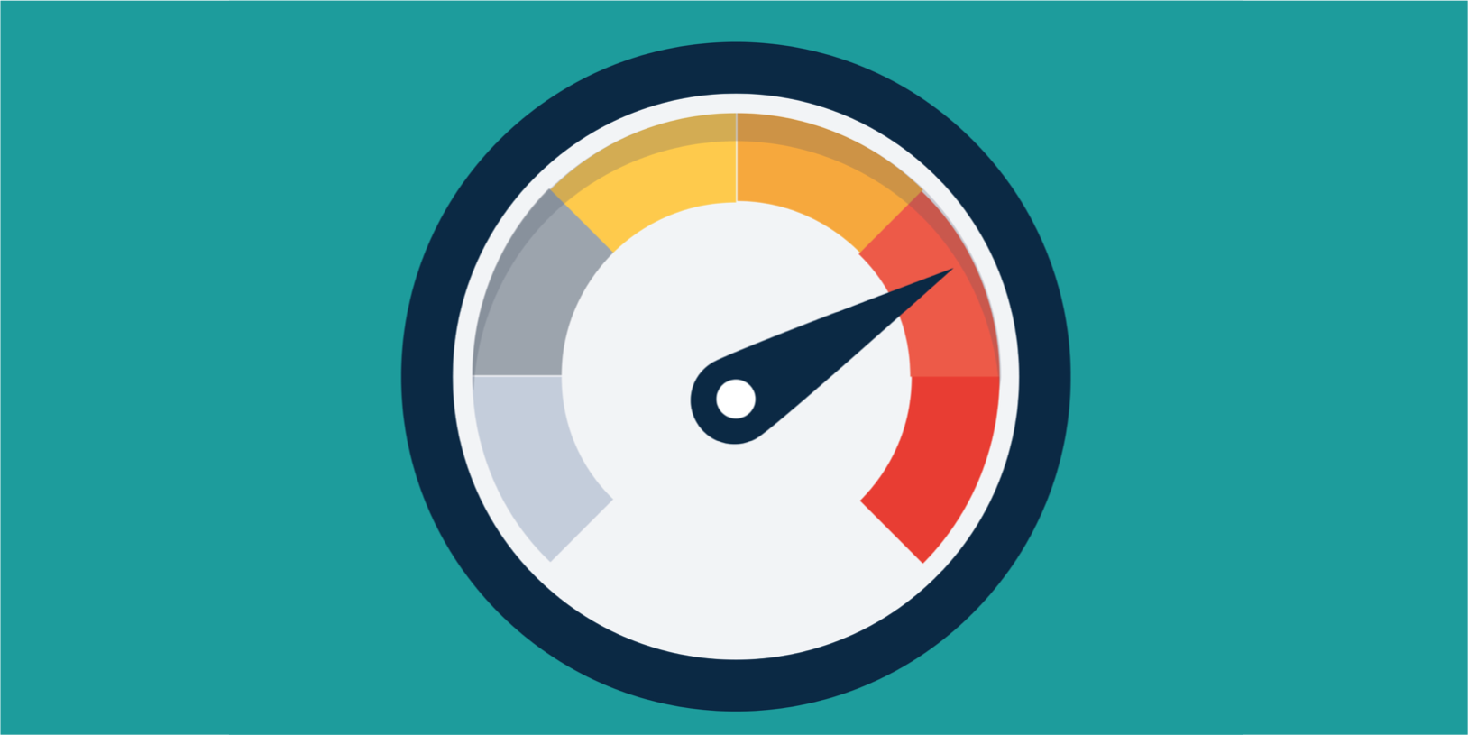 Graphic showing a speedometer