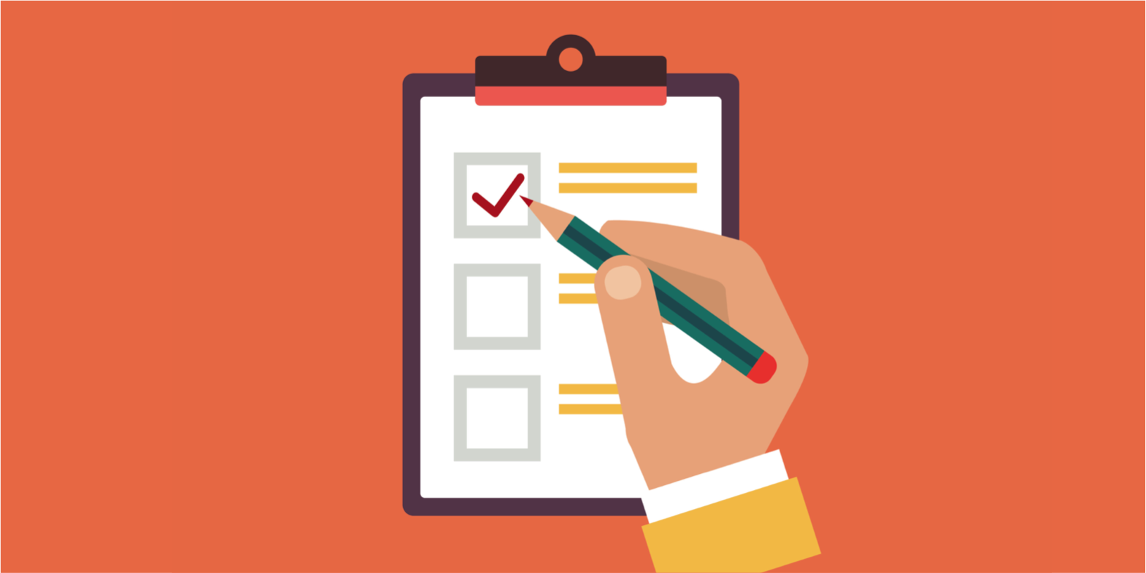 Graphic showing a checklist