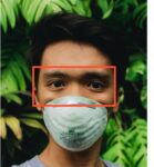 Image showing face detection for a subject wearing a mask
