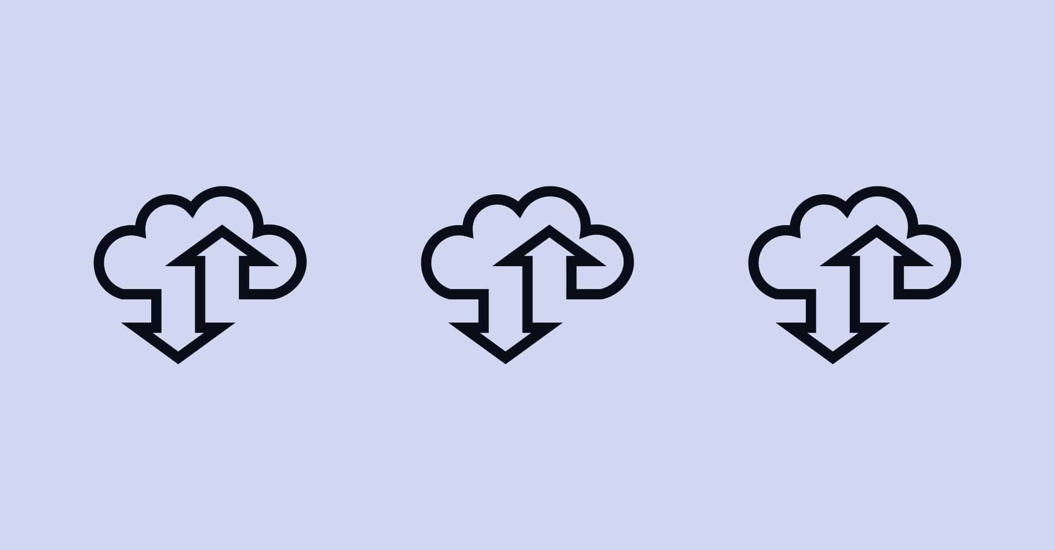 Icon depicting cloud computing