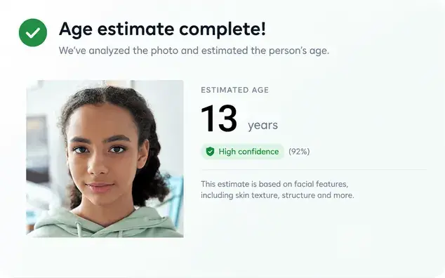 Age estimate complete card